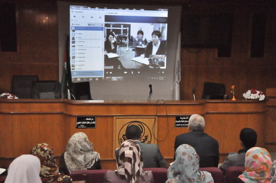 A meeting between IUG and Doshisha University